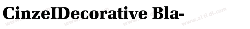 CinzeIDecorative Bla字体转换